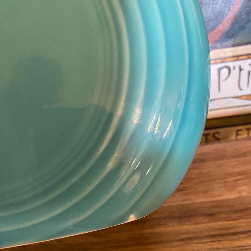 Vintage Fiesta Turquoise Disk Pitcher Fiesta Ware 7” - Picture 14 of 14